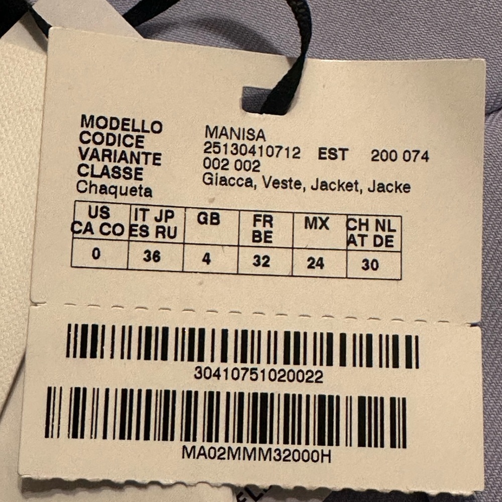 NWT MARELLA  Manisa Double-Breasted Blazer Light Blue - Picture 13 of 17